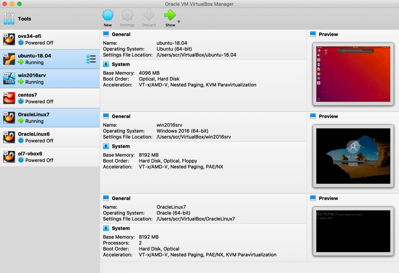 Oracle VM Virtualbox-Manager