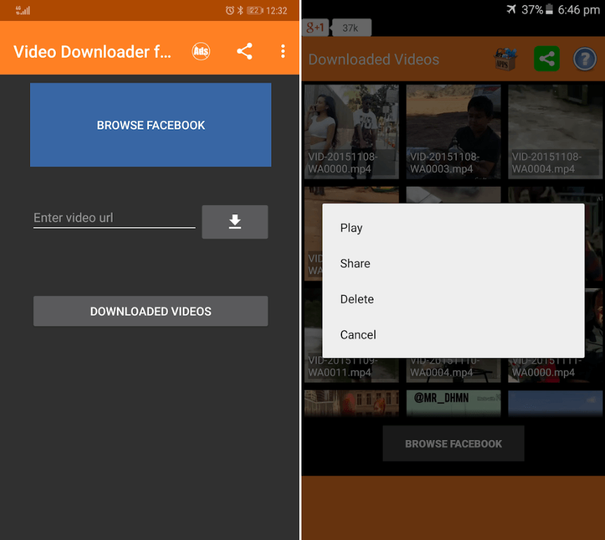 Facebook Video Downloader dla Androida