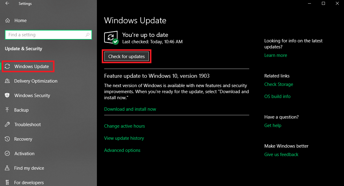 最新的 Windows 更新