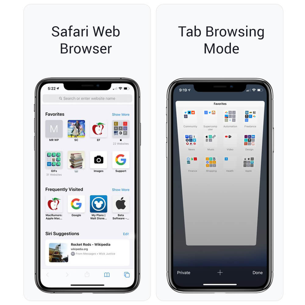 Browser Web Safari untuk iPhone