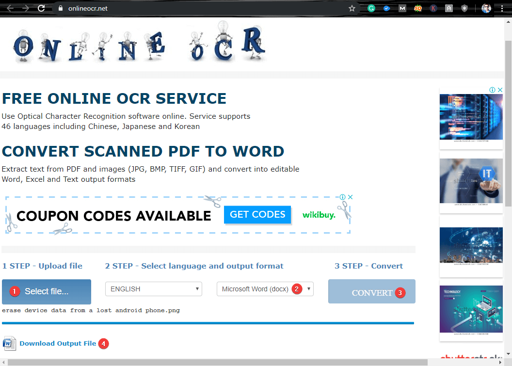 Konwerter OCR online