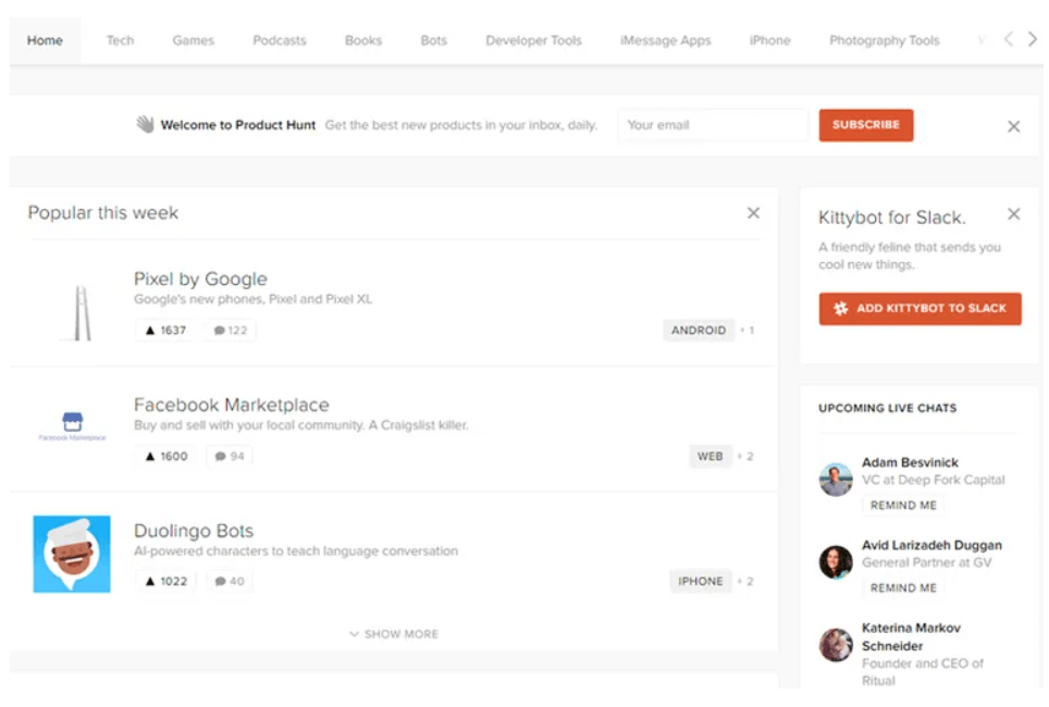 Product Hunt - Reddit ทางเลือก