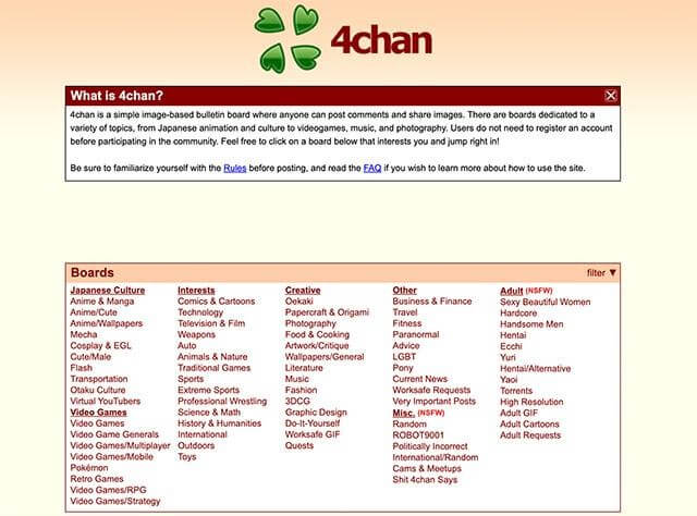 4Chan- Alternative Reddit