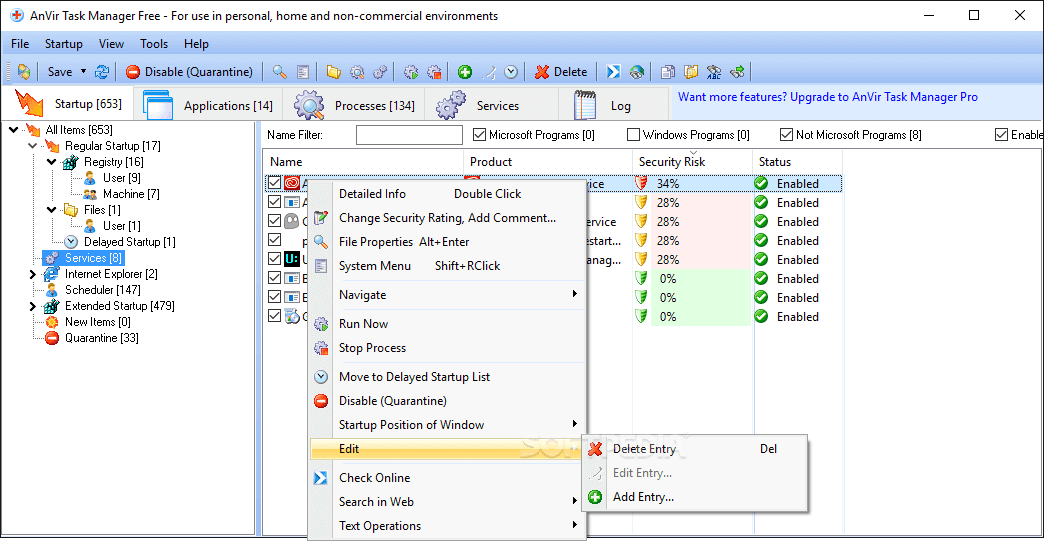 AnVir Task Manager ฟรี