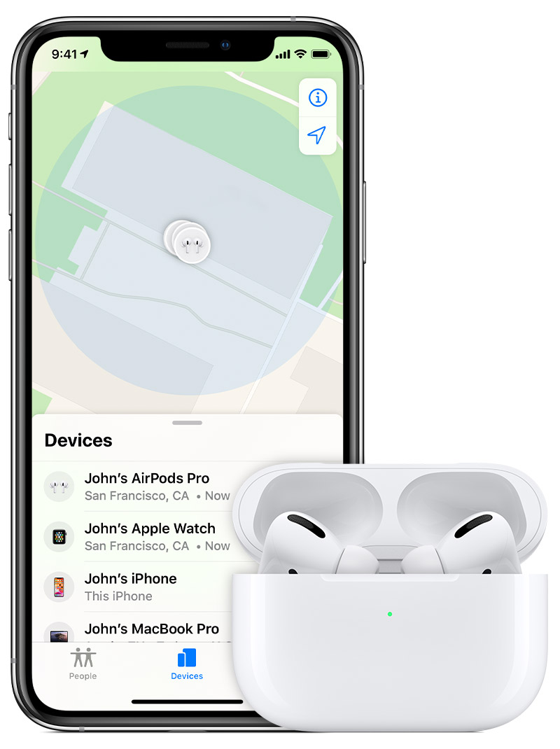 在地图上找到我的 Airpod