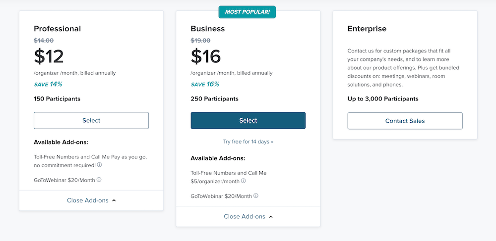 ราคา GoToMeeting