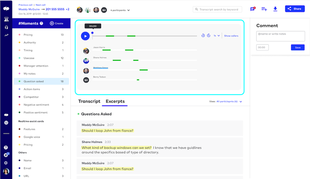 ملخص مكالمة Dialpad