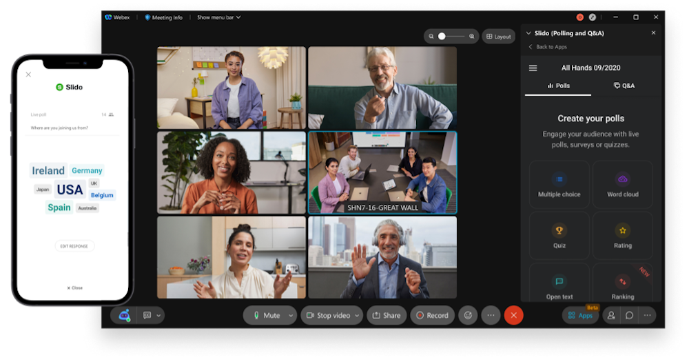 Webex Slido-Umfragen