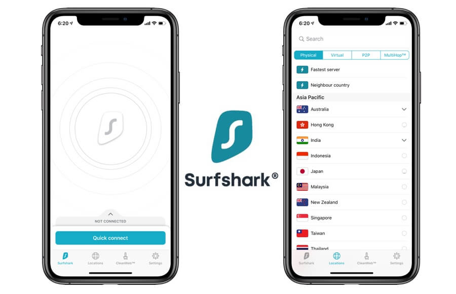 App Surfshark_iOS VPN per la sicurezza