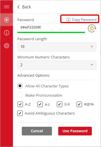 Strumento generatore di password casuali