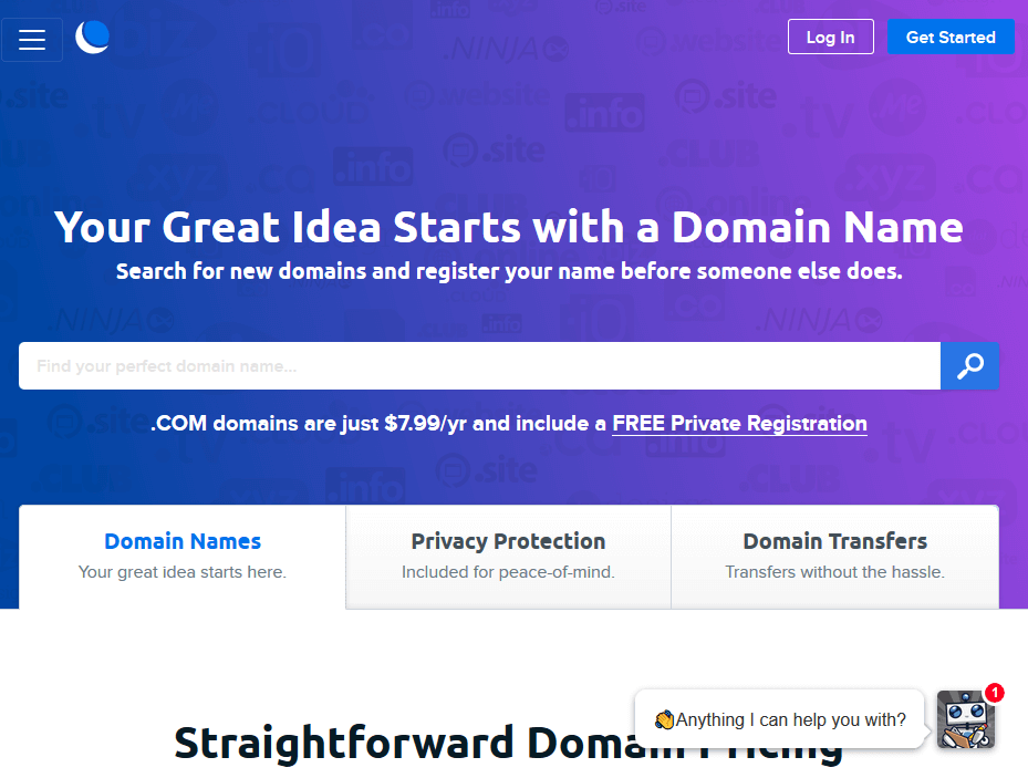 Registrador de domínio DreamHost