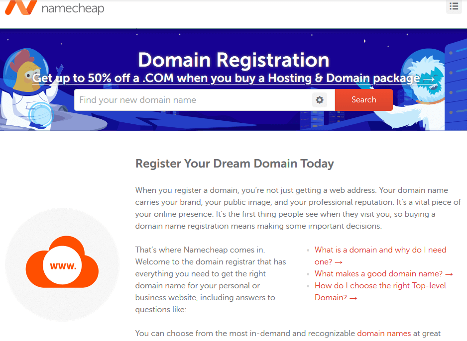 Namecheap alan adı