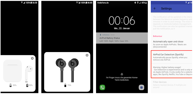 Aplicația Air-pods pentru Android