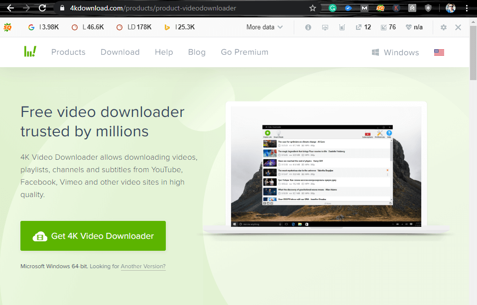 4k video downloader pentru a descărca video și audio de pe youtube