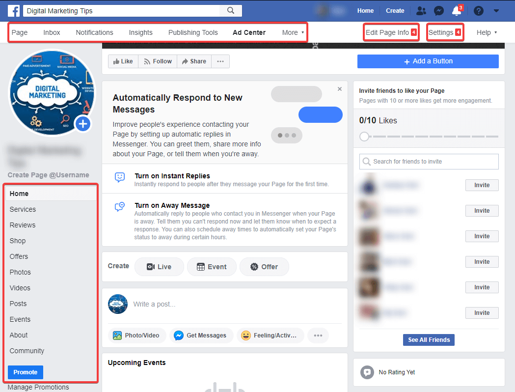 Dostosuj stronę biznesową na Facebooku