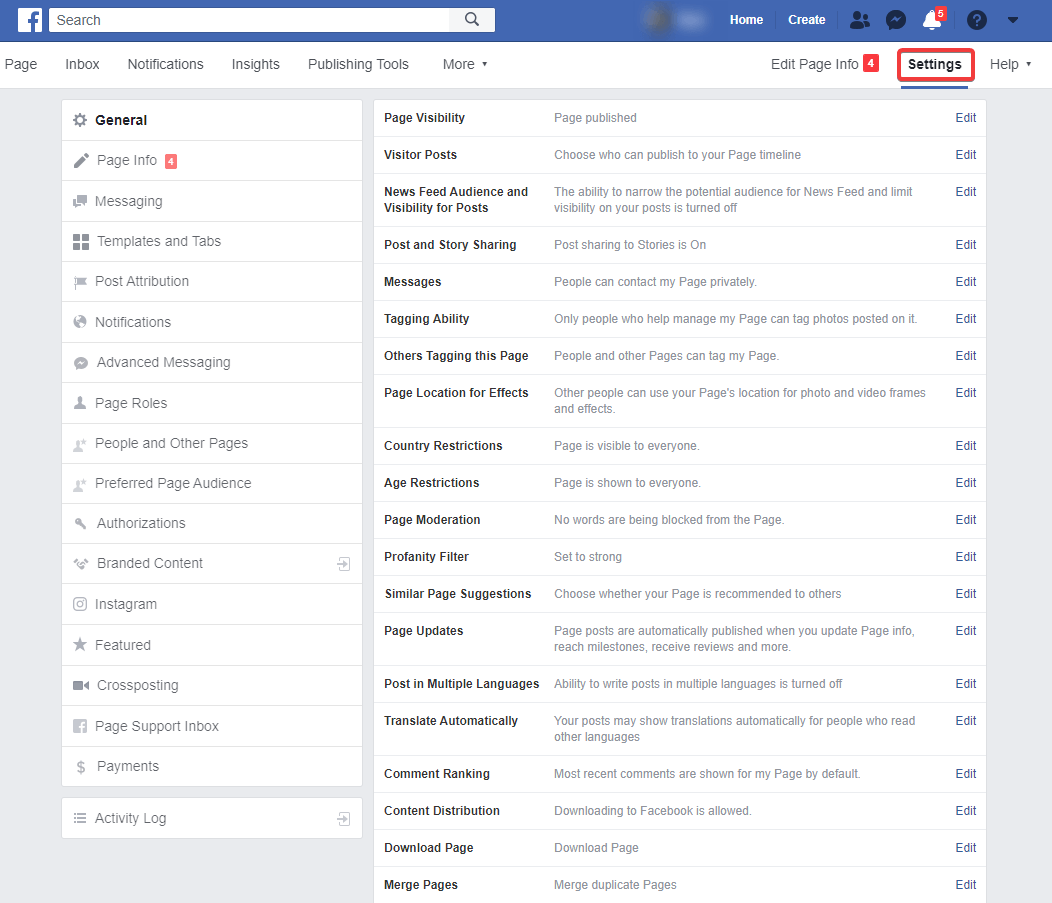 Modifiche personalizzabili alla pagina aziendale di Facebook