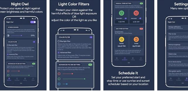 Night Owl — диммер экрана и ночной режим