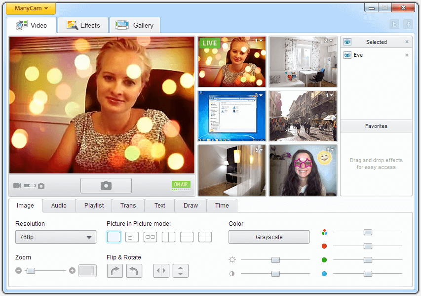 ManyCam - Software pentru camere web