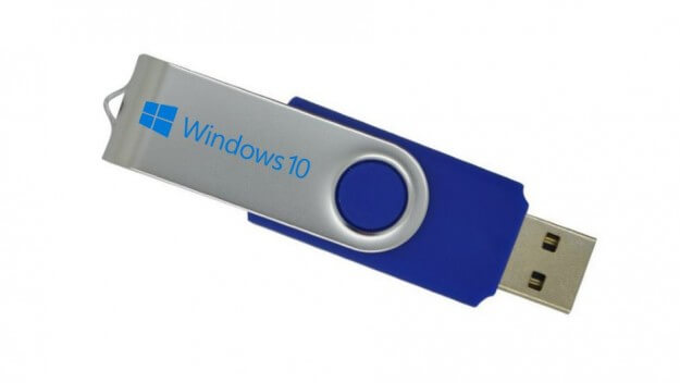 Windows 10이 설치된 USB 플래시 드라이브