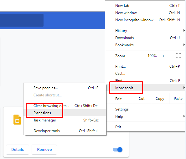 Eliminar extensiones no utilizadas