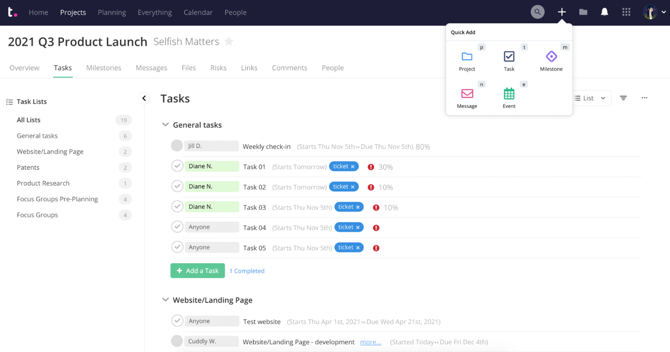 TeamWork - Logiciel de gestion des tâches