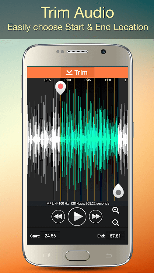 Conversor de mixagem de áudio MP3 Cutter e criador de toques