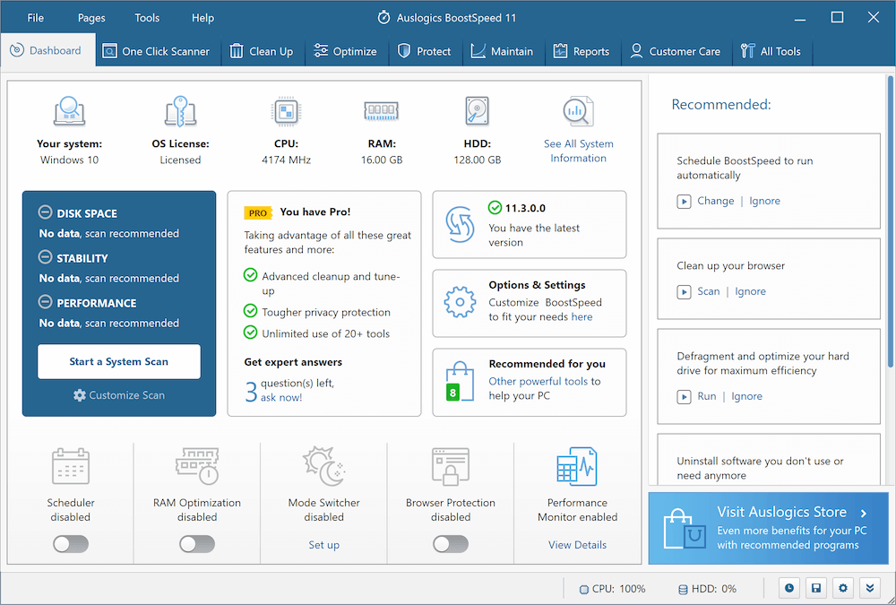 Auslogics BoostSpeed 11