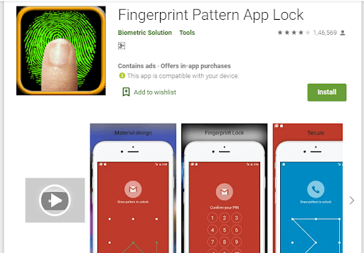 App-Sperre für Fingerabdruckmuster