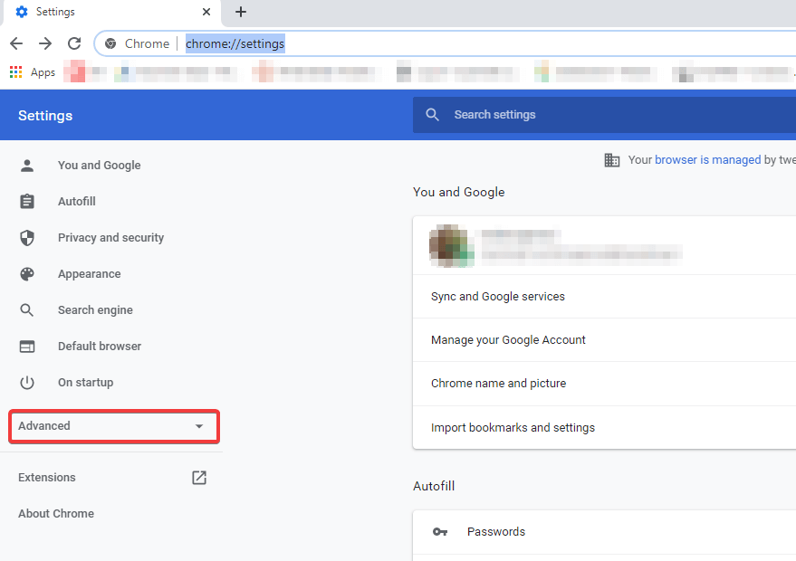 Modifier les paramètres de Google Chrome