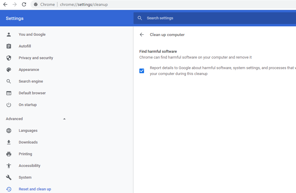 Googleへの詳細