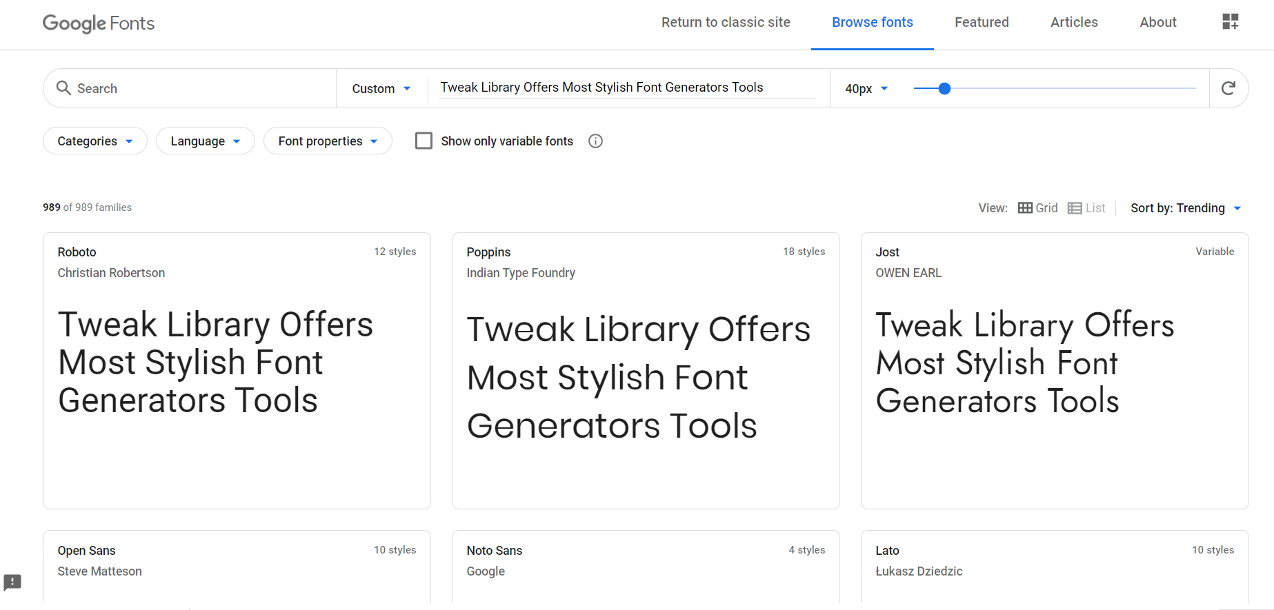 Google Fonts