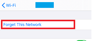 Kliknij Zapomnij o tej sieci Wi-Fi