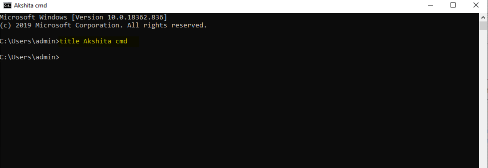 Ubah judul jendela command prompt