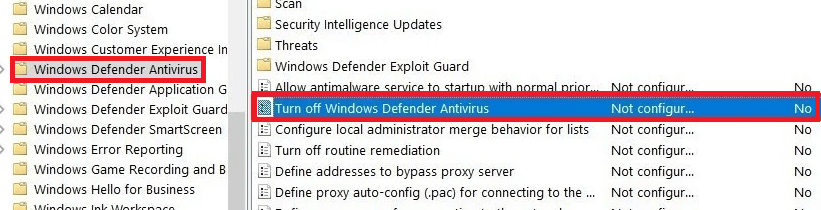 Dezactivați Windows Defender Antivirus