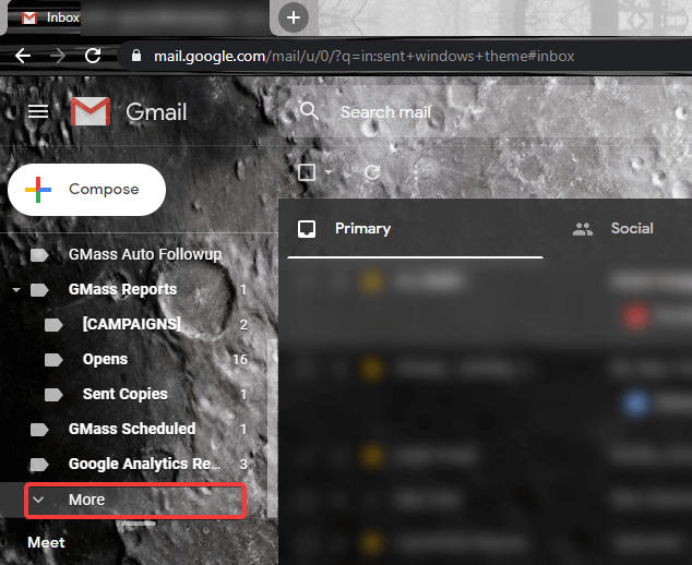 Gmailのその他のオプション