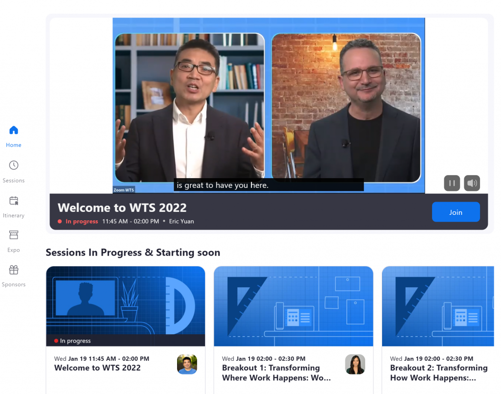 Transformación del lugar de trabajo de Zoom 2022