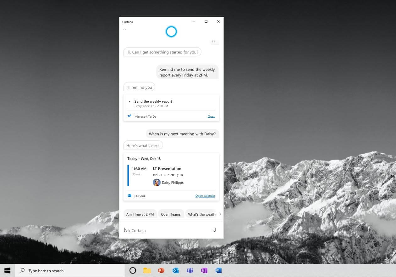 MicrosoftCortana 2020