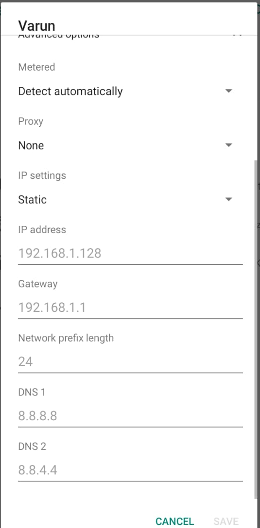 Изменить DNS по умолчанию с помощью Google DNS