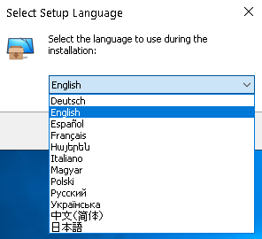 選擇安裝語言 - CleanMyPc