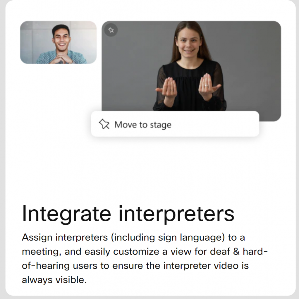 Integrar intérpretes Webex