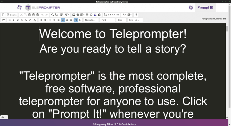 Teleprompter imajiner