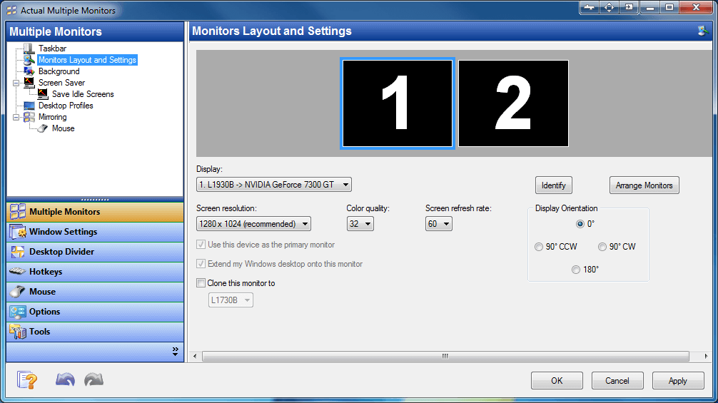 Effettivi monitor multipli