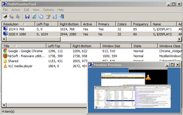 Herramienta multimonitor