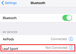 vire o dispositivo bluetooth