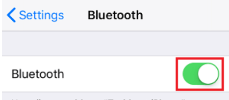 Opțiune de activare Bluetooth