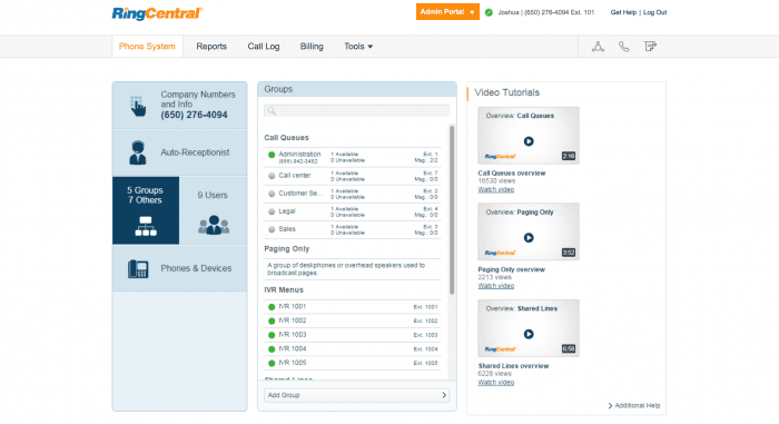 Tarification du logiciel de centre d'appels RingCentral