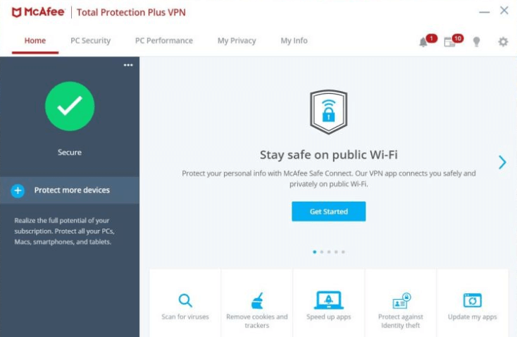 Antivirus Plus de McAfee