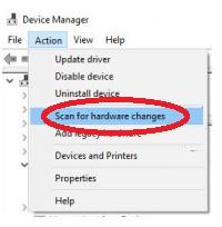 Cambios en el hardware del administrador de dispositivos