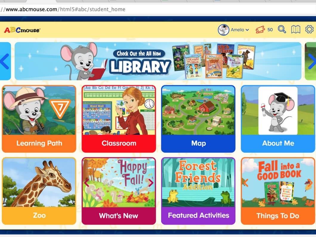 Приложение ABCMouse.com для электронного обучения