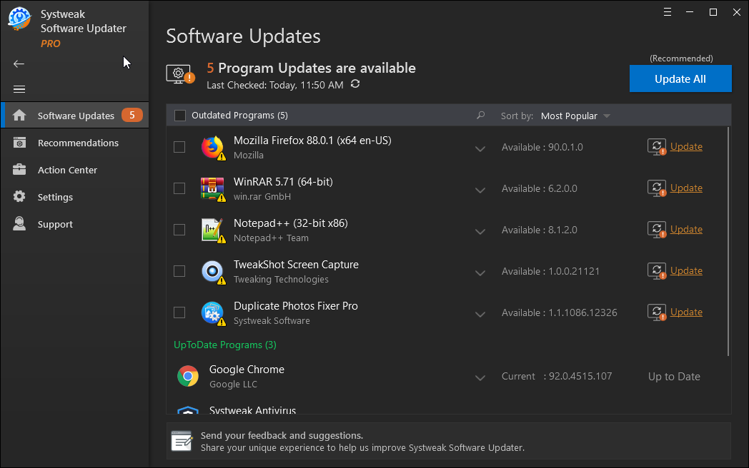 systweak Software-Updater